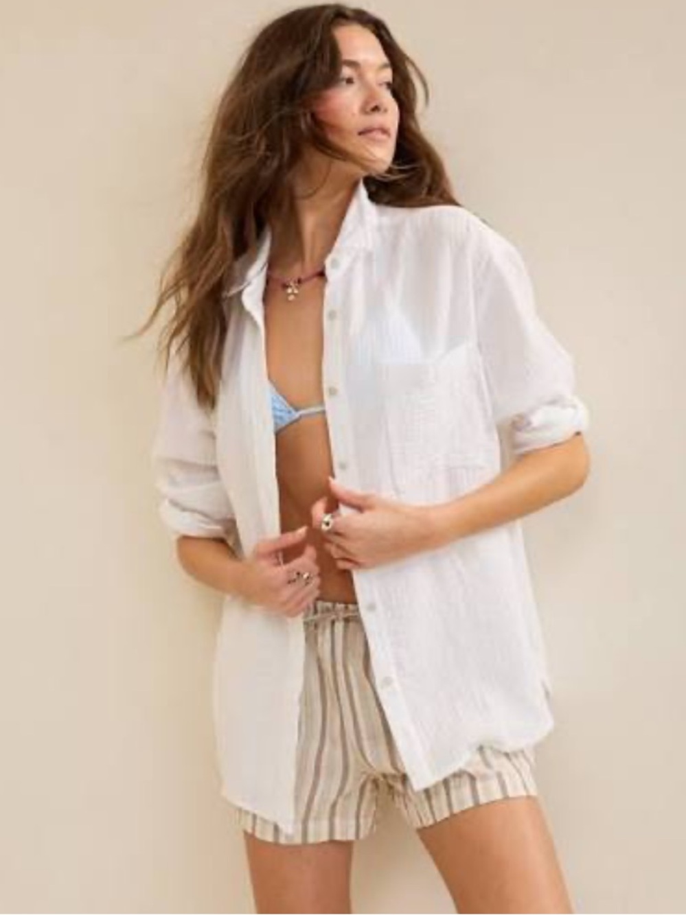 Aerie Gauze Button-Up Shirt